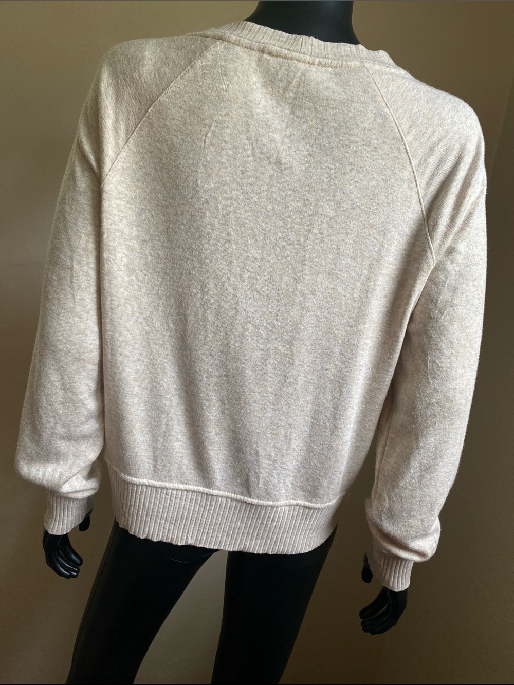 Jane and Delancey Light Cream Crewneck Pullover Soft Cozy Knit Sweater - Picture 7 of 10